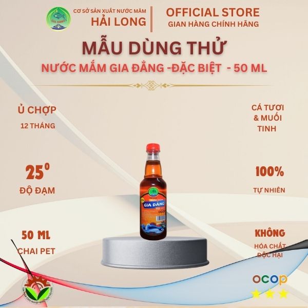 1 chai NM-ĐB 50ml nước mắm gia đẳng đặc biệt 18 tháng
