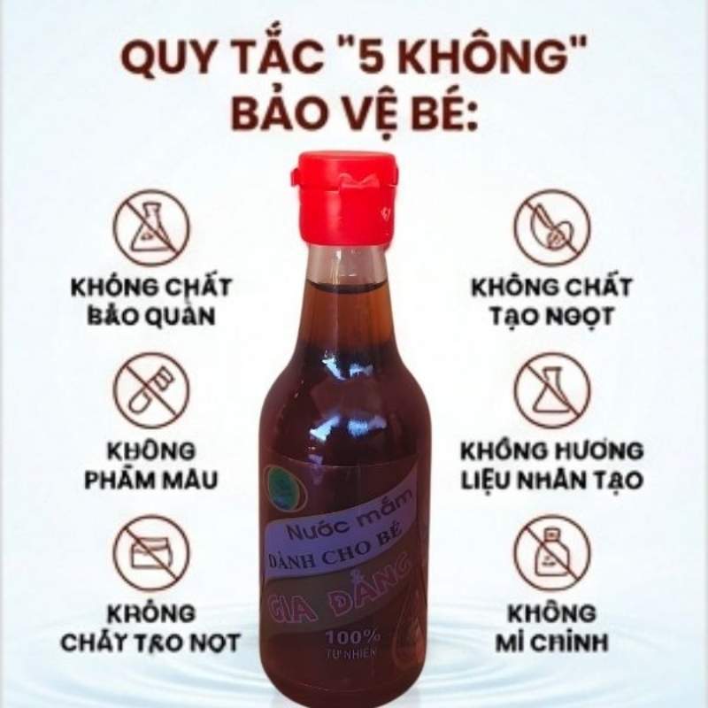 quy tắc 5 không bảo vệ bé-nước mắm cho bé ăn dặm gia đẳng